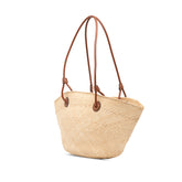 Paulas Ibiza Small Anagram Raffia Tote